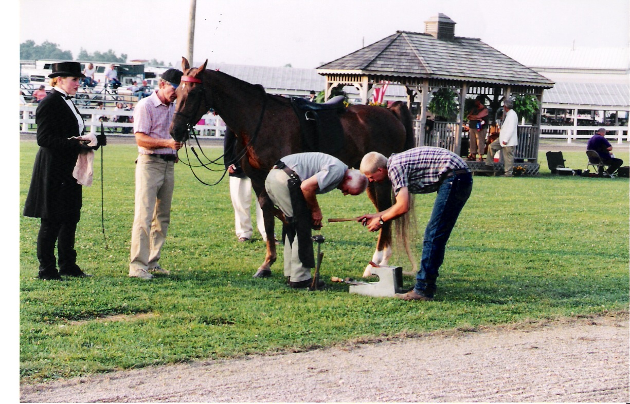 Beach Faulkner and his son Tyler Faulkner at the horse show